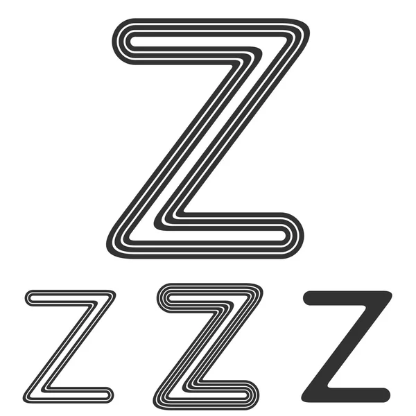 Lijn de ontwerpset van de logo van de brief van z — Stockvector