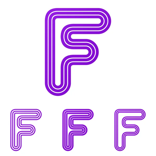 紫色线字母 f 徽标设计方案集 — 图库矢量图片