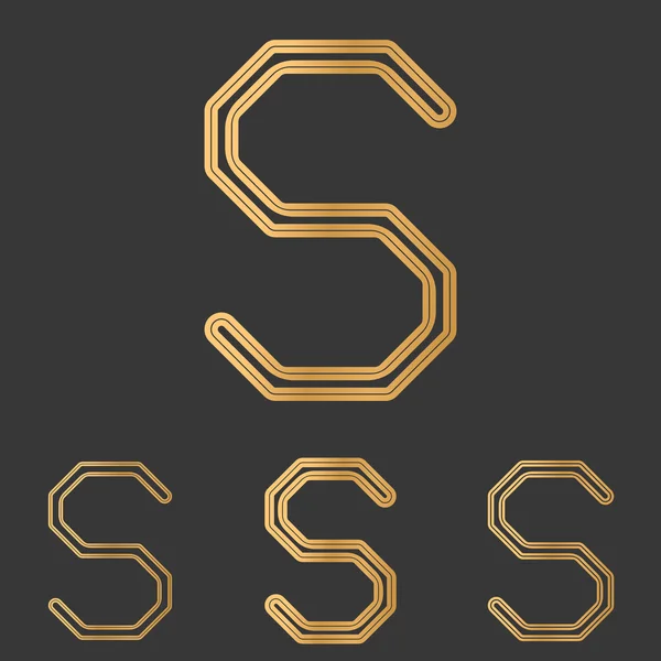 Set di design logo della linea Bronze — Vettoriale Stock