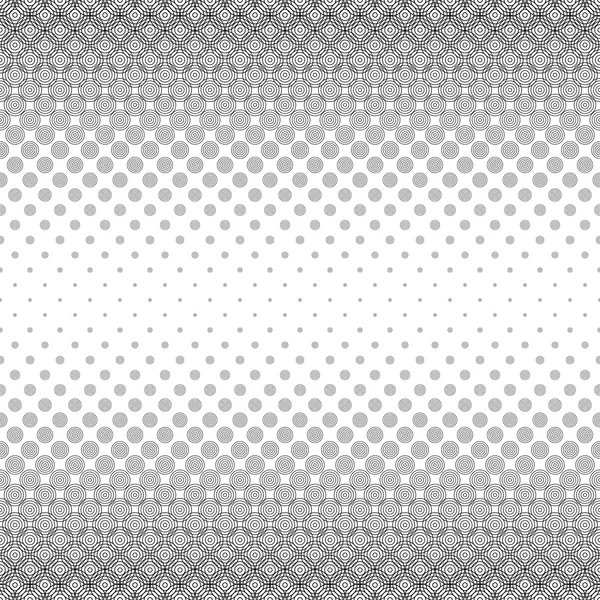 Nahtlose monochrome Kreis Muster Hintergrund — Stockvektor