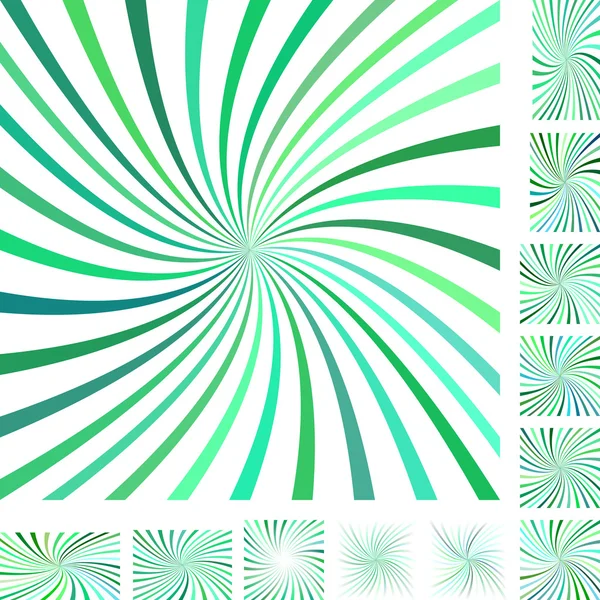Yeşil Beyaz spiral arka plan ayarlamak — Stok Vektör