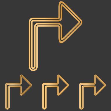 Bronz dönün logo tasarım kümesi