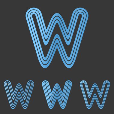 Mavi hat w logo tasarım kümesi