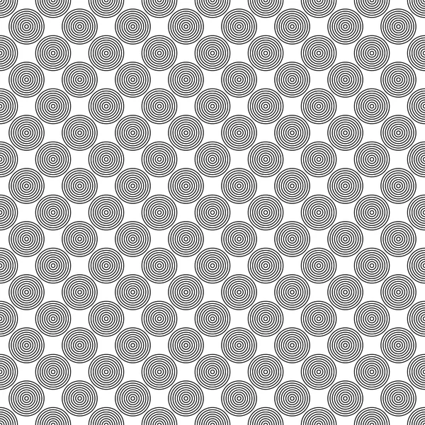 Repetir patrón de círculo en blanco y negro — Vector de stock