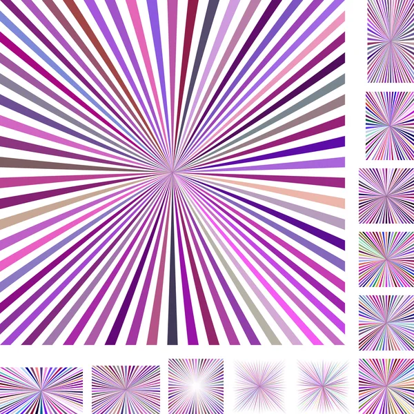 Violet fond éclat de rayon coloré ensemble — Image vectorielle