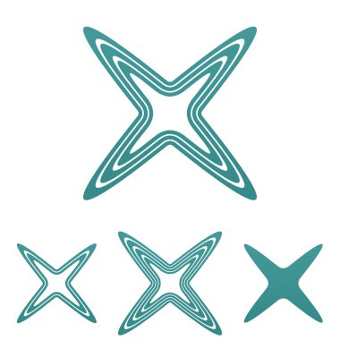 Yeşil hat reddetmek logo tasarım kümesi