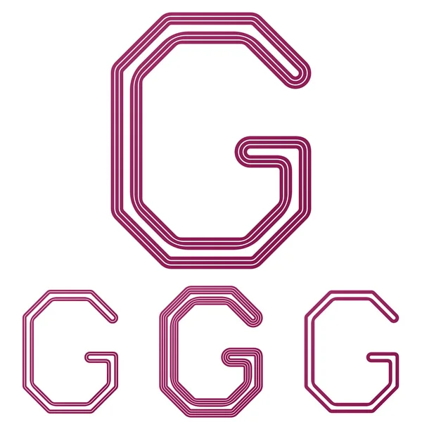 Color letra g logo diseño conjunto — Archivo Imágenes Vectoriales