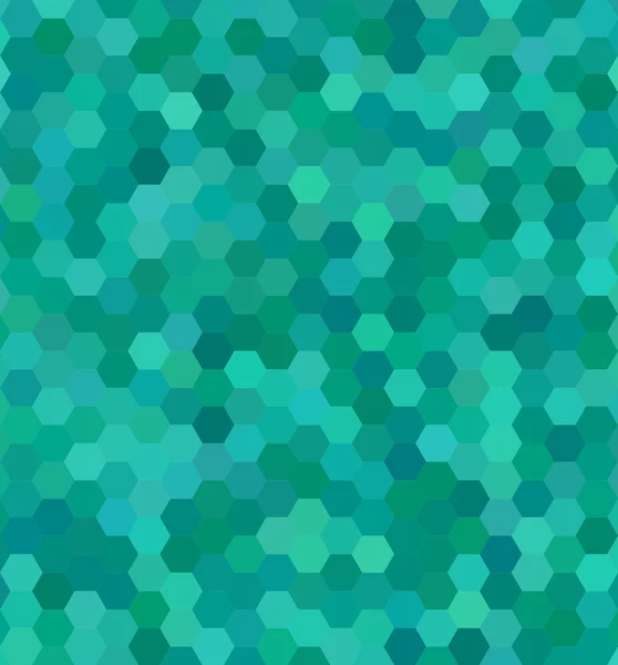 Teal color hexagon design de fundal mozaic — Vector de stoc