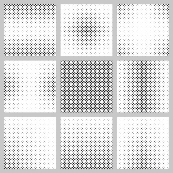 Conjunto de patrón de estrella blanco y negro — Vector de stock