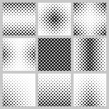 Set of monochrome dot pattern designs
