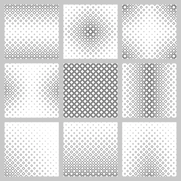 Σύνολο εννέα διαγώνια τετράγωνο μοτίβο σχέδια — Διανυσματικό Αρχείο