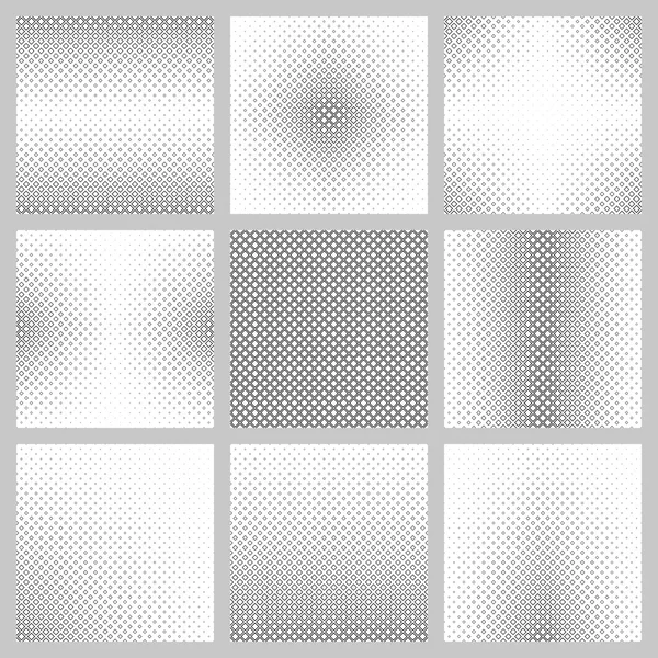 Establecer fondos de patrón cuadrado diagonal monocromo — Archivo Imágenes Vectoriales