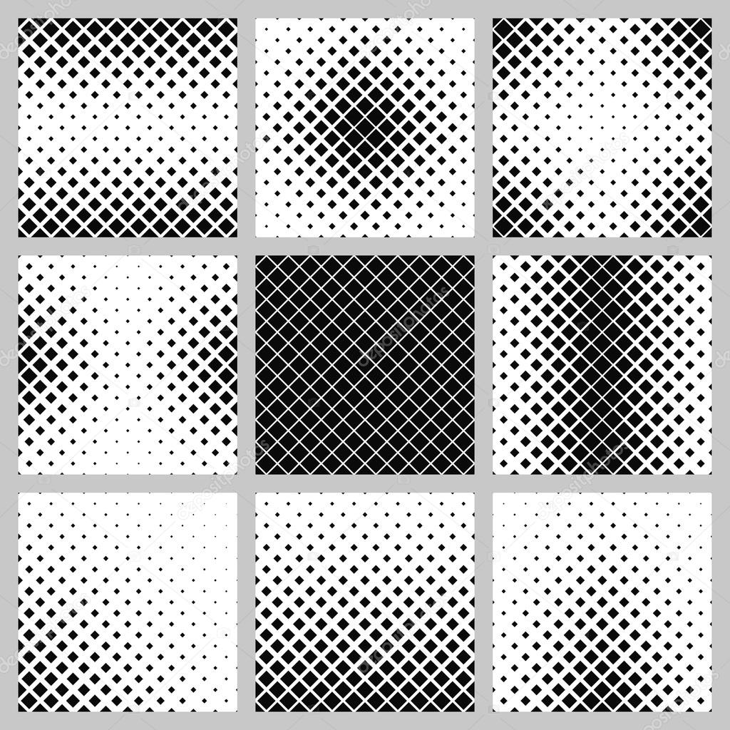 Set monochrome square pattern designs