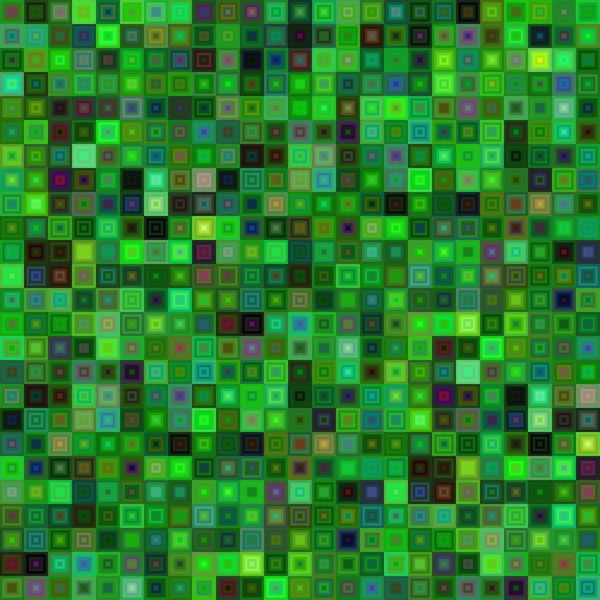 Fond mosaïque carré vert — Image vectorielle
