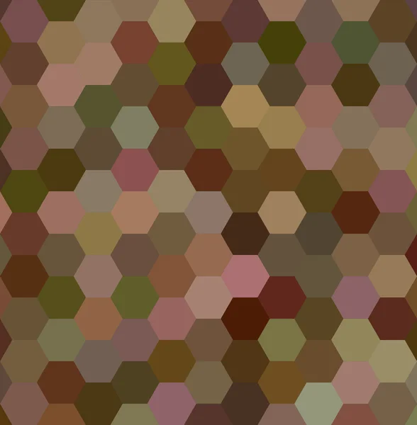 Color marrón hexágono diseño de fondo de mosaico — Vector de stock