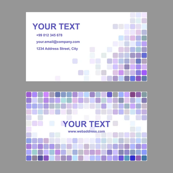 Lila színes névjegykártya sablon design — Stock Vector