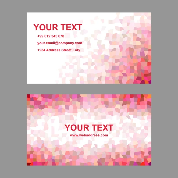 Красная мозаика дизайн визитной карточки — стоковый вектор