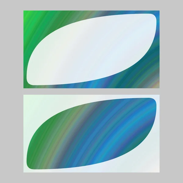 緑青名刺テンプレート デザイン セット — ストックベクタ
