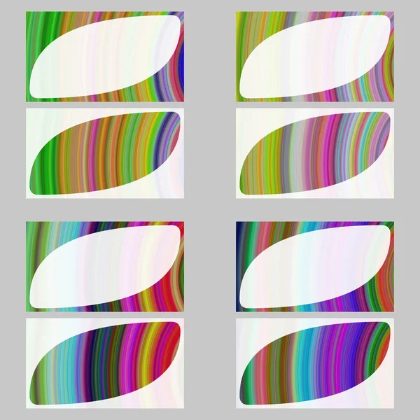 Colorful digital art business card template set — Stock Vector