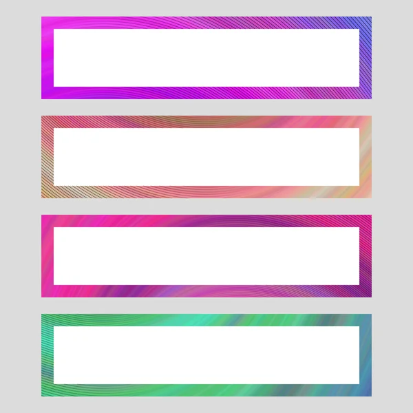 Set of colorful banner frames — Stock Vector