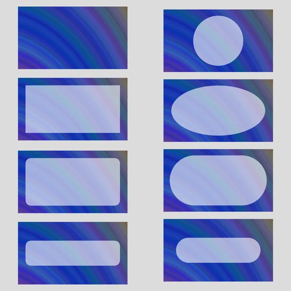 Blå abstrakt visitkort mall ramuppsättning — Stock vektor