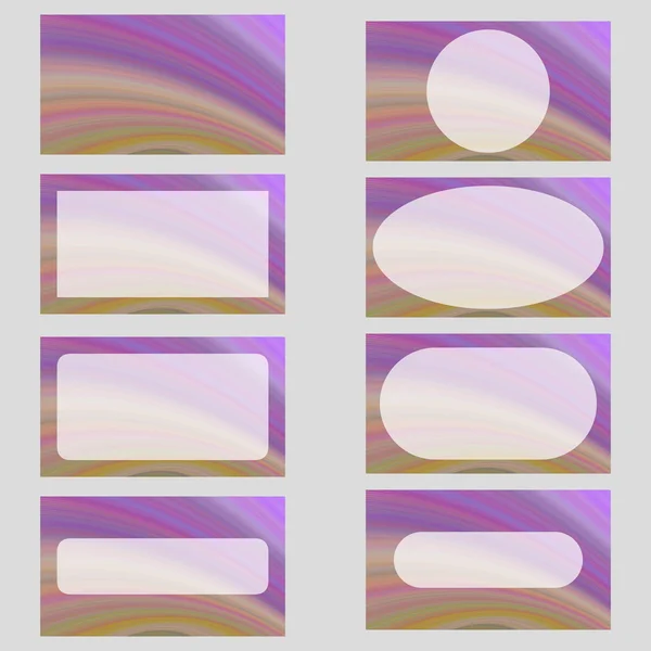 Purple colorful business card template design set — Stock Vector