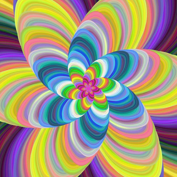 Colorido diseño fractal espiral vector de fondo — Vector de stock