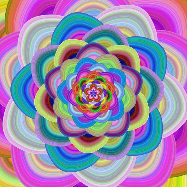Diseño de fondo fractal floral colorido — Vector de stock