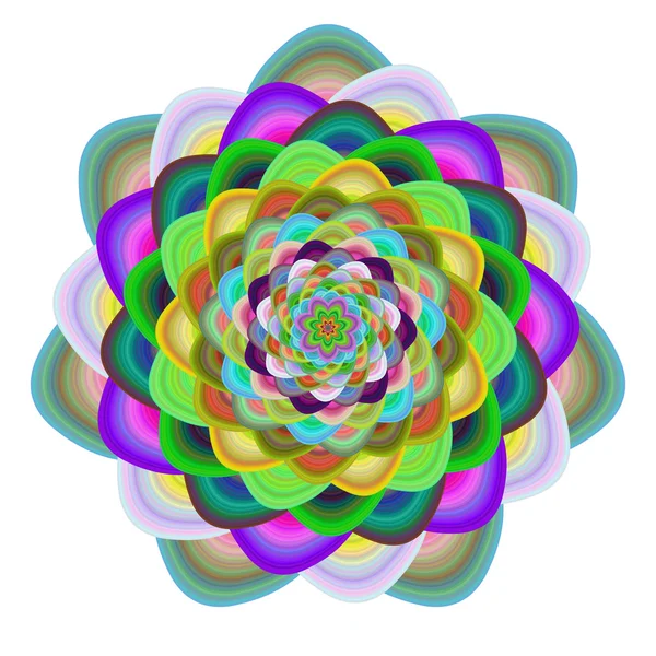 多彩的计算机生成的花形设计 — 图库矢量图片