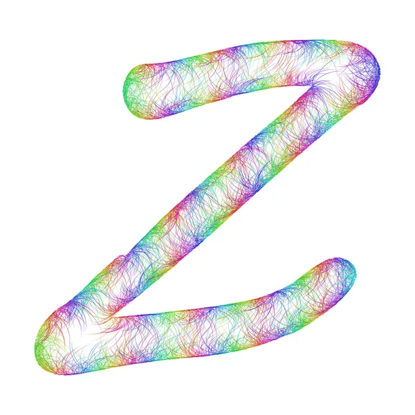 Rainbow sketch design - letter Z — стоковый вектор