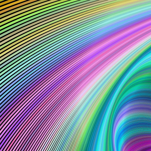 Diseño de fondo de curva fractal multicolor — Vector de stock