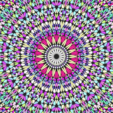 Dinamik soyut geometrik oryantal yuvarlak mozaik mandala arka planı