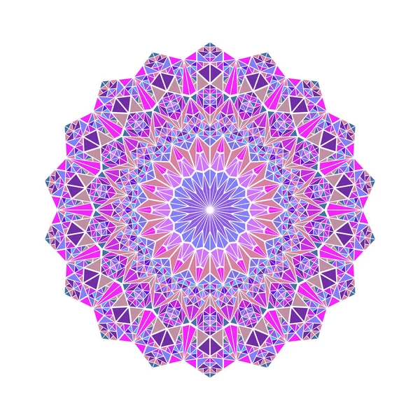 Mandala ornamento triangular adornado - diseño vectorial abstracto redondo — Vector de stock