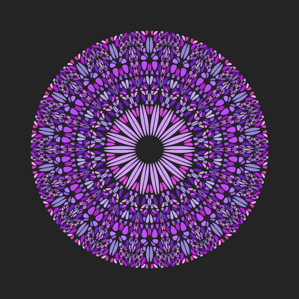 Abstrait géométrique coloré ronde pétale motif mandala art — Image vectorielle