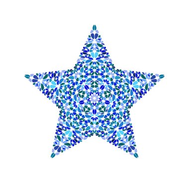 Soyut renkli geometrik çiçek süsü yıldız logo şablonu