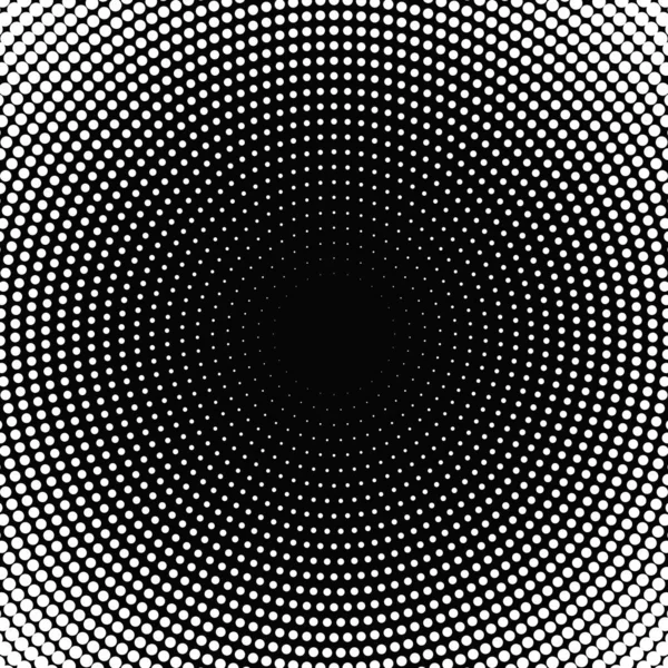 Black and white halftone abstract round circle pattern background — Stock Vector