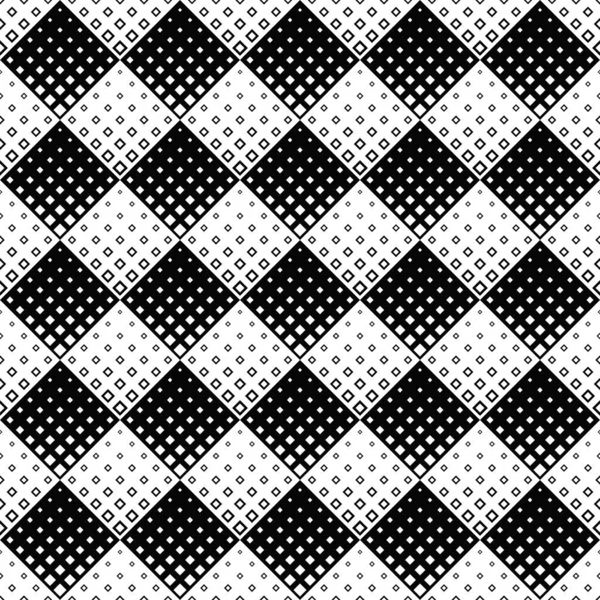 Diagonal square pattern background - monochrome vector design — Stock Vector
