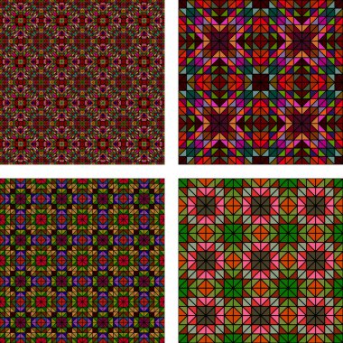 Multicolor naadloze mozaïek achtergrond instellen