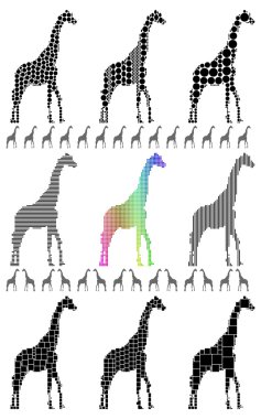 Download Giraffe Mosaic Free Vector Eps Cdr Ai Svg Vector Illustration Graphic Art