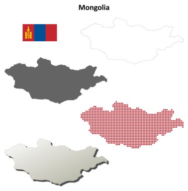 Moğolistan anahat harita seti