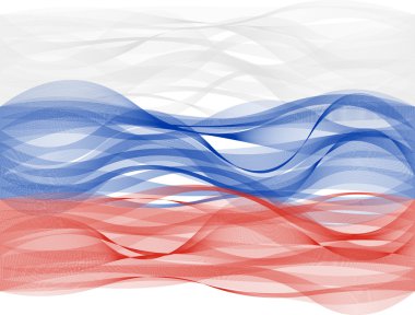 Wave line flag of Russia clipart