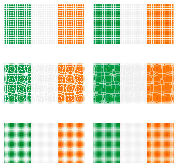 Mosaic Ireland flag set