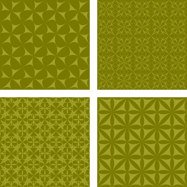 Olive naadloze patroon achtergrond instellen — Stockvector