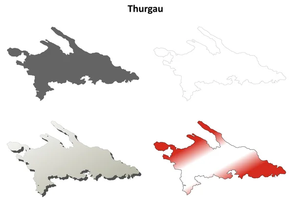 Thurgau üres részletes szerkezeti megjelenítése készlet — Stock Vector