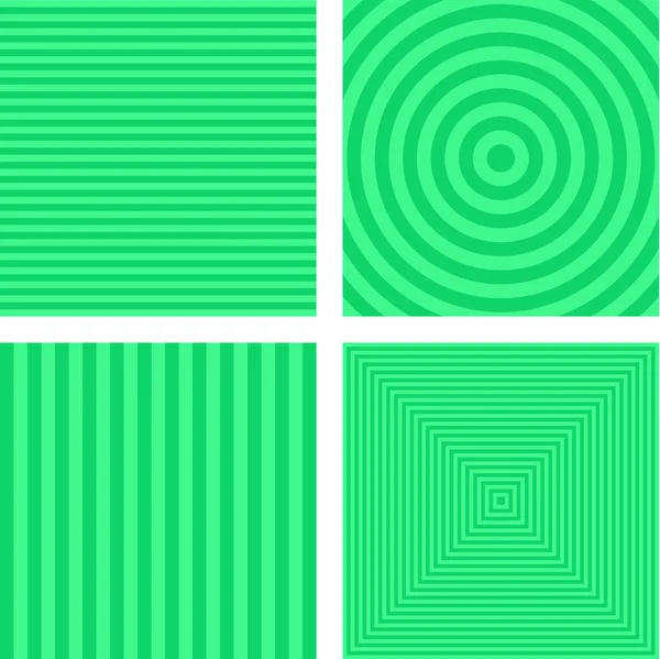 Grün einfach gestreifter Hintergrund Set — Stockvektor