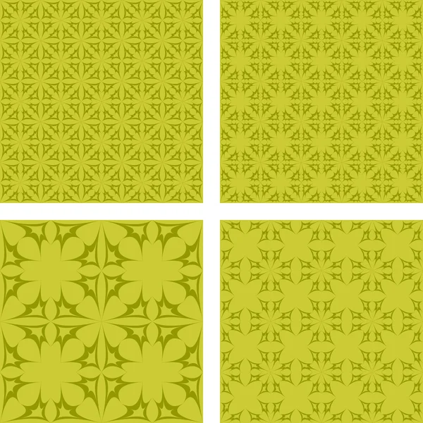 Ensemble de fond de motif sans couture jaune — Image vectorielle