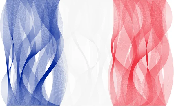 Wave line flag of France — Stock Vector