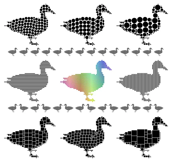 Duck silhouettes — Stock Vector