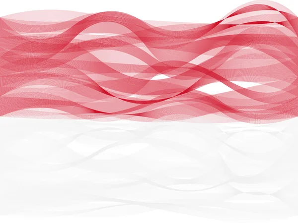 Drapeau de la ligne des vagues de Indonésie — Image vectorielle