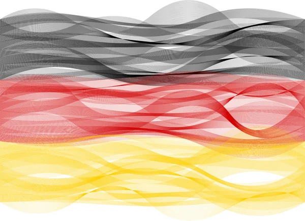 Ligne de vague drapeau de l'Allemagne — Image vectorielle